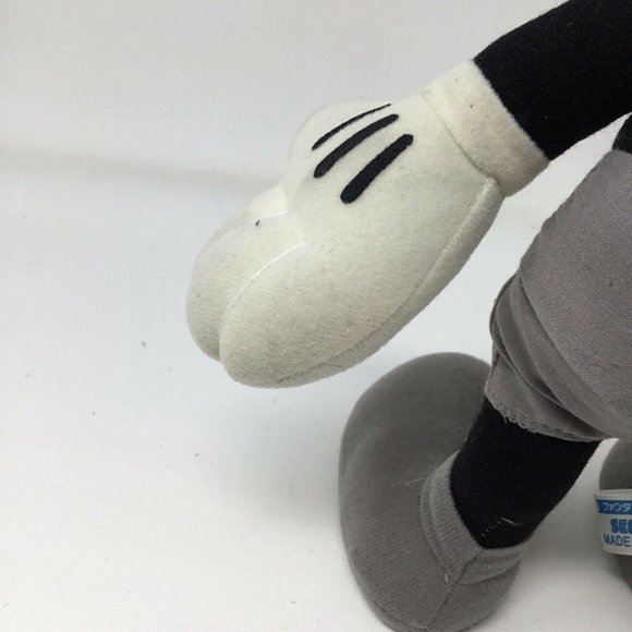 Mickey Mouse Fantasy Amuse SEGA 1999 Japan Disney Posable Plush Gray 12" - Picture 10 of 12